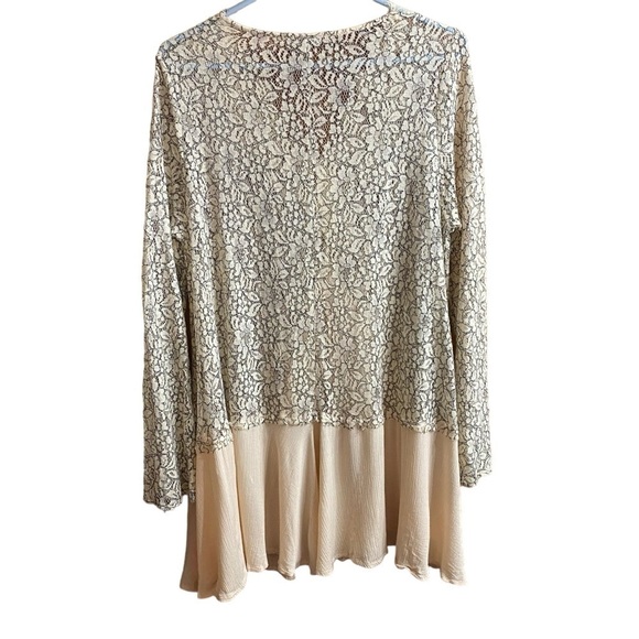 Jodifl White Black Sexy Lace Cutout Vneck Tunic Dress Size Large - Picture 2 of 7